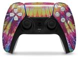 WraptorSkinz Skin Wrap compatible with the Sony PS5 DualSense Controller Tie Dye Rainbow Stripes (CONTROLLER NOT INCLUDED)