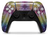 WraptorSkinz Skin Wrap compatible with the Sony PS5 DualSense Controller Tie Dye Pink and Yellow Stripes (CONTROLLER NOT INCLUDED)