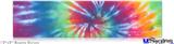 12x3 Bumper Sticker (Permanent) - Tie Dye Swirl 104