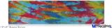 12x3 Bumper Sticker (Permanent) - Tie Dye Tiger 100