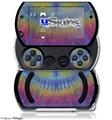 Tie Dye Blue and Yellow Stripes - Decal Style Skins (fits Sony PSPgo)