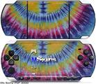 Sony PSP 3000 Skin - Tie Dye Red and Yellow Stripes