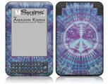 Tie Dye Peace Sign 106 - Decal Style Skin fits Amazon Kindle 3 Keyboard (with 6 inch display)