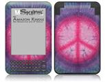 Tie Dye Peace Sign 110 - Decal Style Skin fits Amazon Kindle 3 Keyboard (with 6 inch display)