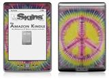 Tie Dye Peace Sign 104 - Decal Style Skin (fits 4th Gen Kindle with 6inch display and no keyboard)