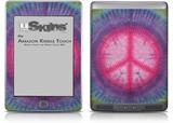 Tie Dye Peace Sign 110 - Decal Style Skin (fits Amazon Kindle Touch Skin)