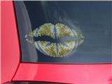 Lips Decal 9x5.5 Tie Dye Peace Sign 102