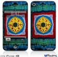 iPhone 4S Decal Style Vinyl Skin - Tie Dye Circles and Squares 101