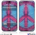 iPhone 4S Decal Style Vinyl Skin - Tie Dye Peace Sign 100