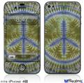 iPhone 4S Decal Style Vinyl Skin - Tie Dye Peace Sign 102