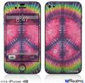 iPhone 4S Decal Style Vinyl Skin - Tie Dye Peace Sign 103