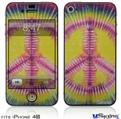 iPhone 4S Decal Style Vinyl Skin - Tie Dye Peace Sign 104