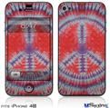 iPhone 4S Decal Style Vinyl Skin - Tie Dye Peace Sign 105