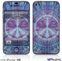 iPhone 4S Decal Style Vinyl Skin - Tie Dye Peace Sign 106