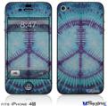 iPhone 4S Decal Style Vinyl Skin - Tie Dye Peace Sign 107