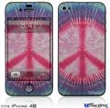 iPhone 4S Decal Style Vinyl Skin - Tie Dye Peace Sign 108