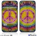 iPhone 4S Decal Style Vinyl Skin - Tie Dye Peace Sign 109
