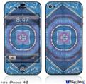 iPhone 4S Decal Style Vinyl Skin - Tie Dye Circles and Squares 100