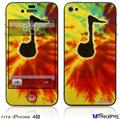 iPhone 4S Decal Style Vinyl Skin - Tie Dye Music Note 100