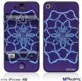 iPhone 4S Decal Style Vinyl Skin - Tie Dye Purple Stars