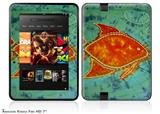 Tie Dye Fish 100 Decal Style Skin fits 2012 Amazon Kindle Fire HD 7 inch