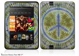 Tie Dye Peace Sign 102 Decal Style Skin fits 2012 Amazon Kindle Fire HD 7 inch