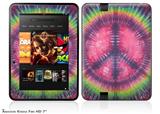 Tie Dye Peace Sign 103 Decal Style Skin fits 2012 Amazon Kindle Fire HD 7 inch
