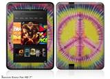 Tie Dye Peace Sign 104 Decal Style Skin fits 2012 Amazon Kindle Fire HD 7 inch