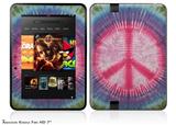 Tie Dye Peace Sign 108 Decal Style Skin fits 2012 Amazon Kindle Fire HD 7 inch