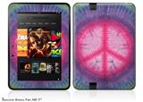 Tie Dye Peace Sign 110 Decal Style Skin fits 2012 Amazon Kindle Fire HD 7 inch