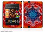 Tie Dye Star 100 Decal Style Skin fits 2012 Amazon Kindle Fire HD 7 inch