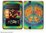 Tie Dye Peace Sign 111 Decal Style Skin fits 2012 Amazon Kindle Fire HD 7 inch