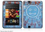 Tie Dye Happy 101 Decal Style Skin fits 2012 Amazon Kindle Fire HD 7 inch