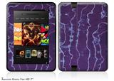 Tie Dye White Lightning Decal Style Skin fits 2012 Amazon Kindle Fire HD 7 inch