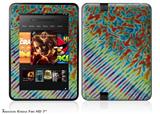 Tie Dye Mixed Rainbow Decal Style Skin fits 2012 Amazon Kindle Fire HD 7 inch