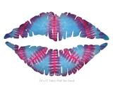 Tie Dye Peace Sign 100 - Kissing Lips Fabric Wall Skin Decal measures 24x15 inches