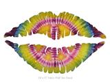 Tie Dye Peace Sign 109 - Kissing Lips Fabric Wall Skin Decal measures 24x15 inches