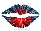 Tie Dye Bulls Eye 100 - Kissing Lips Fabric Wall Skin Decal measures 24x15 inches