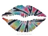 Tie Dye Swirl 109 - Kissing Lips Fabric Wall Skin Decal measures 24x15 inches