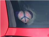 Tie Dye Peace Sign 101 - I Heart Love Car Window Decal 6.5 x 5.5 inches