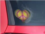 Tie Dye Peace Sign 104 - I Heart Love Car Window Decal 6.5 x 5.5 inches