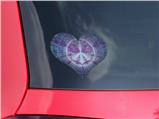 Tie Dye Peace Sign 106 - I Heart Love Car Window Decal 6.5 x 5.5 inches