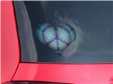 Tie Dye Peace Sign 107 - I Heart Love Car Window Decal 6.5 x 5.5 inches