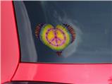 Tie Dye Peace Sign 109 - I Heart Love Car Window Decal 6.5 x 5.5 inches