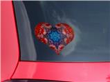 Tie Dye Star 100 - I Heart Love Car Window Decal 6.5 x 5.5 inches