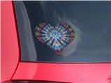 Tie Dye Swirl 101 - I Heart Love Car Window Decal 6.5 x 5.5 inches